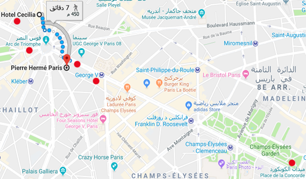 الاماكن السياحية القريبة من فندق سيسيليا باريس